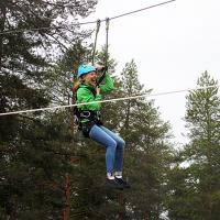 Vaijeriliukua Seikkailupuisto Huimassa