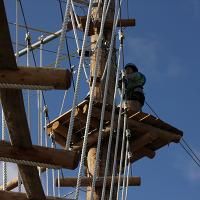 Seikkailija tasanteella Lekotin Air Traililla.